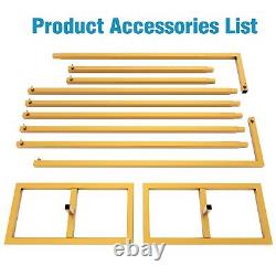 10FT x 10FT Backdrop Stand Heavy Duty with Base, Gold Portable Adjustable Pip