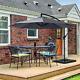 10ft Heavy Duty Patio Hanging Offset Cantilever Patio Umbrella With Base Included