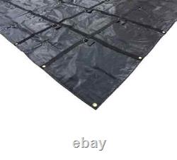 12'x20' Heavy Duty Smoke Tarp for Flatbed Truck 18 Oz Vinyl Load Covering Tarp