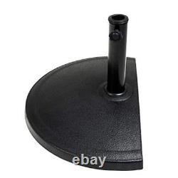 33 lb Half Round Heavy Duty Base Stand for Outdoor Patio Market Table 33lb