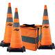 36 Heavy Duty Collapsible Safety Cones 3 Pack Kit With Rubber Base (3 Cone Kit)