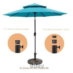 40 lb Heavy Duty Round Base Stand for Patio Outdoor Market Table 40lb Black