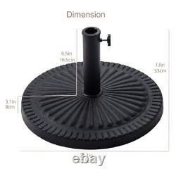 40 lb Heavy Duty Round Base Stand for Patio Outdoor Market Table 40lb Black