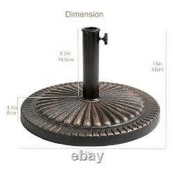 40 lb Heavy Duty Round Base Stand for Patio Outdoor Market Table 40lb Black