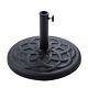 42 Lb Heavy Duty Round Base Stand For Outdoor Patio Market Table Umbrella, Black