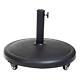 44 Lb Heavy Duty Round Base Stand With Rolling Wheels For Outdoor Patio 44lb
