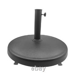 44 lb Round Heavy Duty Patio Market Umbrella Base Stand with Wheels for