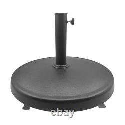 44 lb Round Heavy Duty Patio Market Umbrella Base Stand with Wheels for