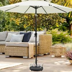 44 lb Round Heavy Duty Patio Market Umbrella Base Stand with Wheels for