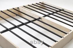 5 Inch Metal Box Spring Bed Base/Heavy Duty Steel with Fabric Cover/Mattress