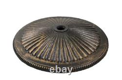 50 lb. Classic Cast Iron Patio Umbrella Base Island Umbrella Bronze Heavy Duty