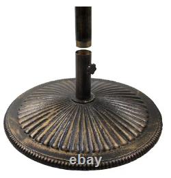 50 lb. Classic Cast Iron Patio Umbrella Base Island Umbrella Bronze Heavy Duty