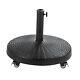 51 Lb Heavy Duty Round Base Stand With Rolling Wheels For Outdoor Patio 51lb