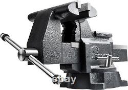 6.5-Inch Bench Vise Swivel Base Heavy Duty with Anvil (6 1/2), Gray