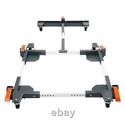 600lbs Adjustable Mobile Base&T Extension Combo Heavy Duty Mobile Base with Wheels