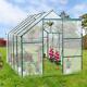6x10ft Heavy Duty Polycarbonate Greenhouse Raised Base And Anchor Aluminum