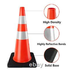 8 Pcs Collapsible Light up LED Traffic Cone First Responder Heavy Duty Base 28