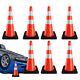 8 Pcs Light Up Led Traffic Cone First Responder Heavy Duty Base 28 Collapsible