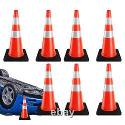 8 Pcs Light up LED Traffic Cone First Responder Heavy Duty Base 28 Collapsible