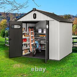 8'x8' Heavy Duty Tool Sheds Outdoor Storage Shed Lockable /base House tool shed