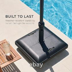 81-Pound Heavy Duty Square Concrete Rolling Outdoor Patio Umbrella Base Stand With