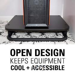 AV Base Heavy Duty Design Works as a Floor Stand for an Amp, Computer, Prin