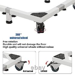 All Steel Mobile Base Heavy Duty Furniture Dolly White- 4 Dual Wheels
