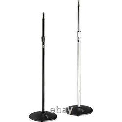 Atlas Sound MS20 Heavy Duty Round Base Mic Stand Chrome