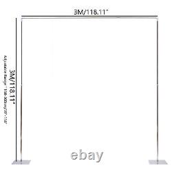 Backdrop Stand Heavy Duty Pipe Kit, Adjustable Backdrop Stand Metal Steel Base