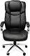 Black Big And Tall Padded Pu Leather Heavy Duty Swivel Office Chair Chrome Base