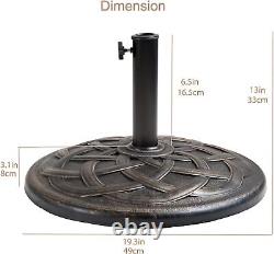 C-Hopetree 31 lb Heavy Duty Round Base Stand for Patio Market 31lb, Bronze