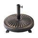 C-hopetree 52 Lb Heavy Duty Round Base Stand With Rolling Wheels For Outdoor