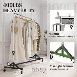 Commercial Z Base Garment Rack Hold 400LBS Heavy Duty Clothing Rack Adjustable