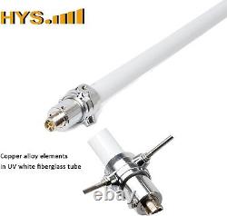 HYS Dual Band 144/430 MHz Heavy-Duty Fiberglass Vertical Base Antenna White