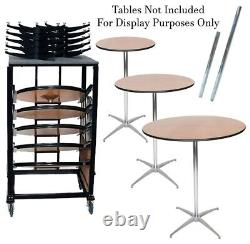 Heavy Duty 30in Bistro Table Cart Fits 10 Round Square Pub Tables With Base