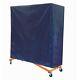Heavy Duty Commercial Rolling Z Rack Orange Base With Blue Nylon Cover