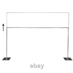 Heavy Duty Pipe Drape Kit Backdrop Support with Metal Steel Base-Height Adjustable