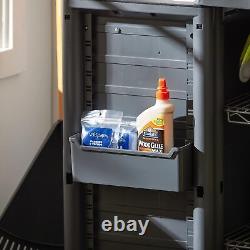 Heavy Duty Premium Base Cabinet with 2 Adjustable Metal Shelves for Garage