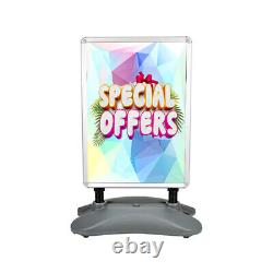 Heavy-Duty Sidewalk Poster Stand 22½ x 32? With Water-Fill Base Sign Holder