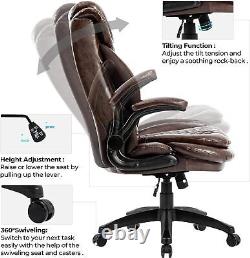 High Back Big Tall 400lb Office Chair Heavy Duty Base Adjustable Tilt Angle