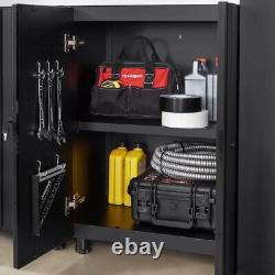 Husky Cabinet 33.50x24x16.10 2-Door Garage Base in Black+Lockable+Heavy Duty