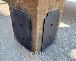 Iron Post Bracket Heavy Duty Steel Column Bracket Post Base 12 X 12 X 8 DIY