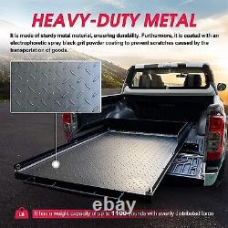 Kreboc Metal Base Truck Bed Slide(51''X39'') Heavy Duty Cargo Slide Out Tray