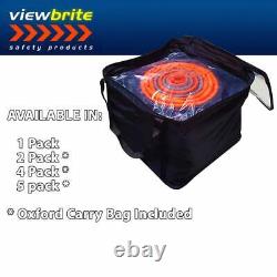 Light up LED Traffic Cone First Responder Heavy Duty Base 28 Collapsible + Case