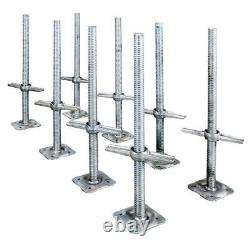 MetalTech Scaffold Leveling Jacks 24 Galvanized Steel withHeavy Duty Base(8-Pack)