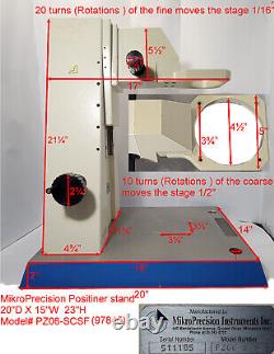 Mikro Precision Positioner, ±6½ Y Travel With 20 X 14 Heavy Duty base