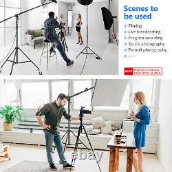 NEEWER 2.4m Heavy Duty Light Stand with Casters Photography Wheeled Base Stand