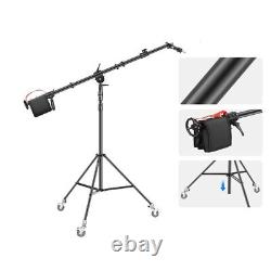 Neewer Heavy Duty Light Stand with Casters, 7.9/2.4m Wheeled Base Tripod Stand