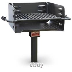 New Pilot Rock Heavy-Duty Multi-Level Park Grill Theft-proof Base Attachment