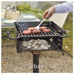 New Pilot Rock Heavy-Duty Multi-Level Park Grill Theft-proof Base Attachment